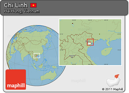 Savanna Style Location Map of Chi Linh, highlighted parent region