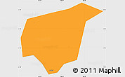 Political Simple Map of Chi Linh, single color outside