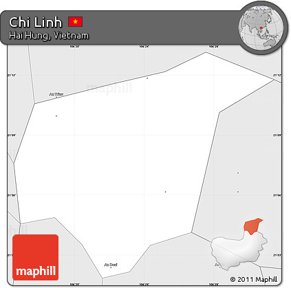 Silver Style Simple Map of Chi Linh