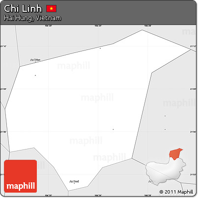 Silver Style Simple Map of Chi Linh