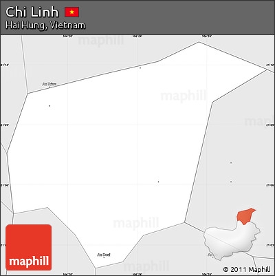 Silver Style Simple Map of Chi Linh