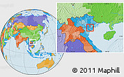 Political Location Map of Hung Yen