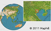 Satellite Location Map of Hung Yen