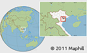 Savanna Style Location Map of Hung Yen, highlighted country, highlighted parent region