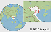 Savanna Style Location Map of Hung Yen, highlighted country
