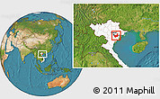 Satellite Location Map of Hai Hung, highlighted country