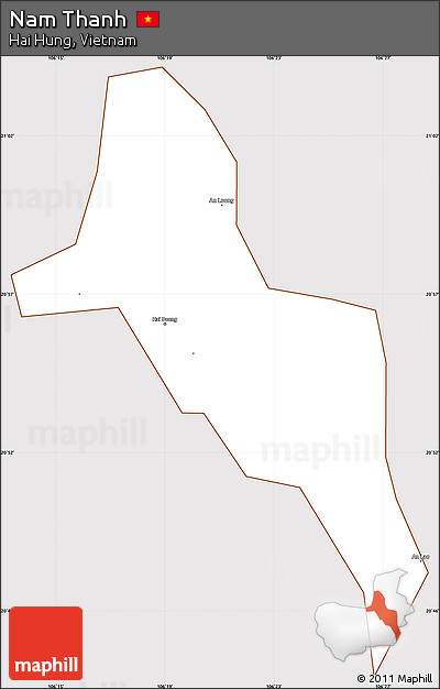 Classic Style Simple Map of Nam Thanh, cropped outside