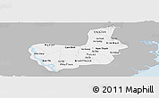 Gray Panoramic Map of Hai Hung, single color outside