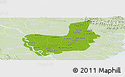 Physical Panoramic Map of Hai Hung, lighten