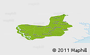 Physical Panoramic Map of Hai Hung, single color outside