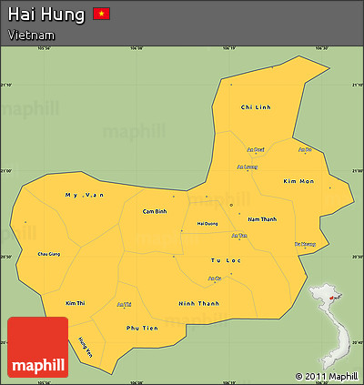 Savanna Style Simple Map of Hai Hung, cropped outside