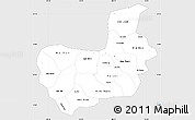 Silver Style Simple Map of Hai Hung, single color outside