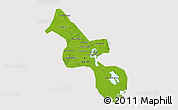 Physical 3D Map of Ho Chi Minh City, cropped outside