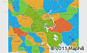 Physical 3D Map of Ho Chi Minh City, political outside