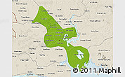 Physical 3D Map of Ho Chi Minh City, shaded relief outside