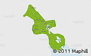 Physical 3D Map of Ho Chi Minh City, single color outside