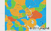 Political 3D Map of Ho Chi Minh City