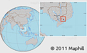 Gray Location Map of Hoc Mon