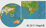 Satellite Location Map of Hoc Mon