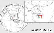 Blank Location Map of Ho Chi Minh City, within the entire country