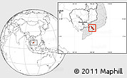 Blank Location Map of Ho Chi Minh City, highlighted country