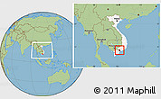 Savanna Style Location Map of Ho Chi Minh City, highlighted country, within the entire country