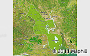 Physical Map of Ho Chi Minh City, satellite outside