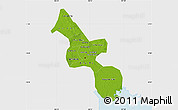 Physical Map of Ho Chi Minh City, single color outside