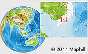 Physical Location Map of Nha Be, highlighted country