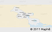 Classic Style Panoramic Map of Ho Chi Minh City, single color outside