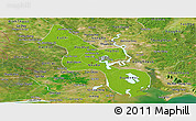 Physical Panoramic Map of Ho Chi Minh City, satellite outside
