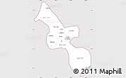 Classic Style Simple Map of Ho Chi Minh City, cropped outside
