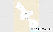 Classic Style Simple Map of Ho Chi Minh City, single color outside