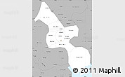 Gray Simple Map of Ho Chi Minh City