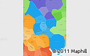 Political Shades Simple Map of Ho Chi Minh City