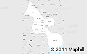 Silver Style Simple Map of Ho Chi Minh City