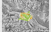 Physical Map of Mai Chau, desaturated