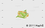 Physical Map of Mai Chau, single color outside