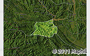 Satellite Map of Mai Chau, darken