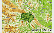 Satellite Map of Mai Chau, physical outside