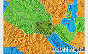 Satellite Map of Mai Chau, political outside