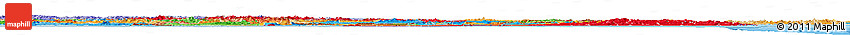 Flag Horizon Map of Vietnam, political outside, flag aligned to the middle
