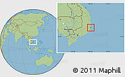 Savanna Style Location Map of Nha Trang Town