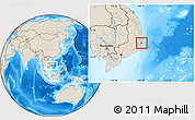 Shaded Relief Location Map of Nha Trang Town