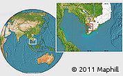 Satellite Location Map of An Bien, highlighted country, highlighted parent region
