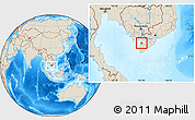 Shaded Relief Location Map of An Bien
