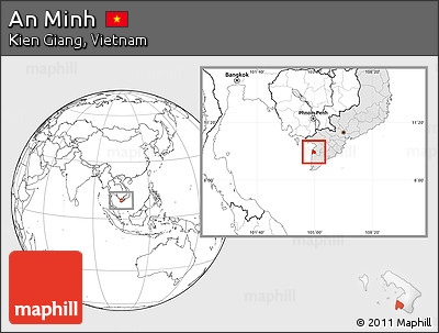 Blank Location Map of An Minh, highlighted country