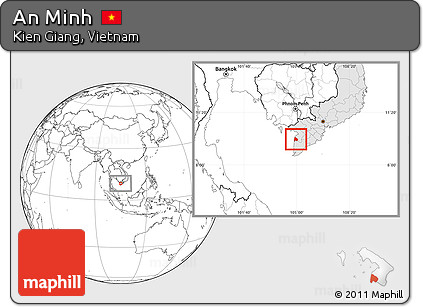 Blank Location Map of An Minh, highlighted country