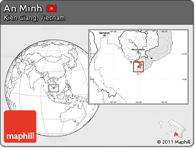 Blank Location Map of An Minh, highlighted country, highlighted parent region