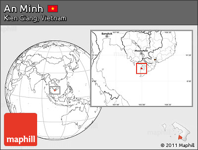 Blank Location Map of An Minh, highlighted parent region